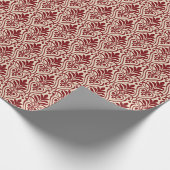 Art Deco Patroon 01 - Midnight Red op Gebroken Wit Cadeaupapier (Hoek)