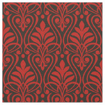 Art Deco Patroon 01 - Milano Rood op Zwart