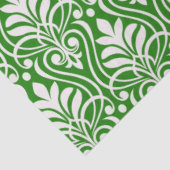 Art Deco Patroon 01 - Wit op Forest Green Tissuepapier (Detail)