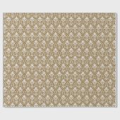Art Deco Patroon 01 - Wit op Gold Fusion Cadeaupapier (Vlak)