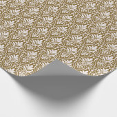 Art Deco Patroon 01 - Wit op Gold Fusion Cadeaupapier (Hoek)