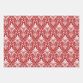 Art Deco Patroon 01 - Wit op Milano Rood Inpakpapier Vel (Voorkant)