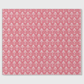 Art Deco Patroon 01 - Wit op Paradise Pink Cadeaupapier (Vlak)