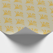 Art Deco patroon 02 - Deco goud op gebroken wit Cadeaupapier (Hoek)