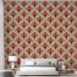 Art Deco Patroon 02 - Milano Rood op Gebroken Wit Behang<br><div class="desc">Art Deco Patroon 02 - Milano Rood op Gebroken Wit</div>