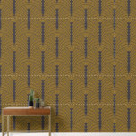 Art Deco Patroon 03 - Deco Zwart op Deco Goud Behang<br><div class="desc">Art Deco Patroon 03 - Deco Zwart op Deco Goud</div>