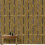 Art Deco Patroon 03 - Deco Zwart op Deco Goud Behang<br><div class="desc">Art Deco Patroon 03 - Deco Zwart op Deco Goud</div>