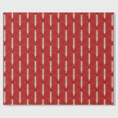 Art Deco Patroon 03 - Gebroken wit op Milano Red Cadeaupapier (Vlak)