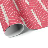 Art Deco Patroon 03 - Gebroken wit op Paradise Pin Cadeaupapier (Rol Hoek)