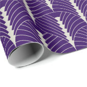 Art Deco Patroon 03 - Gebroken wit op Pruisisch Bl Cadeaupapier (Rol Hoek)