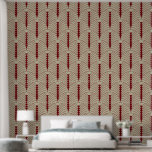 Art Deco Patroon 03 - Midnight Red op Off-White Behang<br><div class="desc">Art Deco Patroon 03 - Midnight Red op Off-White</div>