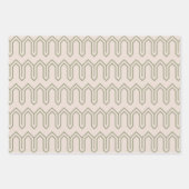 Art Deco Patroon 05 - Camouflage Groen op Wit Inpakpapier Vel (Voorkant)