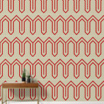 Art Deco Patroon 05 - Escher Rood op Gebroken Wit Behang<br><div class="desc">Art Deco Patroon 05 - Escher Rood op Gebroken Wit</div>