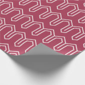 Art Deco Patroon 05 - Lichtroze op frambozenroze Cadeaupapier (Hoek)