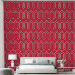Art Deco Patroon 05 - Spaans grijs op Paradise Pin Behang<br><div class="desc">Art Deco Patroon 05 - Spaans grijs op Paradise Pink</div>