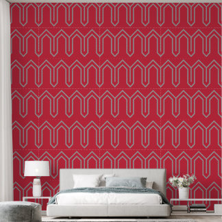 Art Deco Patroon 05 - Spaans grijs op Paradise Pin Behang