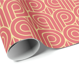 Art Deco Patroon 07 - Blond Geel op Licht Carmi Cadeaupapier