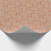 Art Deco Patroon 07 - Dali's Rood op Gebroken Wit Cadeaupapier (Hoek)