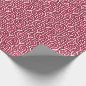 Art Deco Patroon 07 - Lichtroze op frambozenroze Cadeaupapier (Hoek)