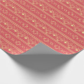 Art Deco Patroon 08 - Blond Geel op Licht Carmi Cadeaupapier (Hoek)