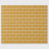 Art Deco Patroon 09 - Off-White op Deco Gold Cadeaupapier (Vlak)