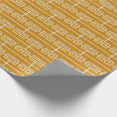 Art Deco Patroon 09 - Off-White op Deco Gold Cadeaupapier (Hoek)