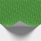Art Deco Patroon 10 - Gebroken wit op Forest Green Cadeaupapier (Hoek)