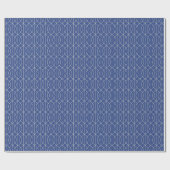 Art Deco Patroon 10 - Gebroken wit op Pruisisch Bl Cadeaupapier (Vlak)