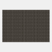 Art Deco Patroon 10 - Spaans grijs op zwart Inpakpapier Vel (Voorkant 2)