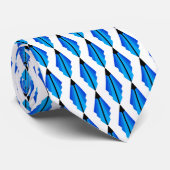 Art Deco-patroon 3 in blauw Stropdas (Opgerold)