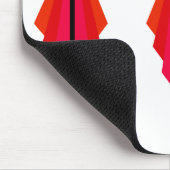 Art Deco Patroon 3 in rood Muismat (Hoek)