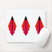 Art Deco Patroon 3 in rood Muismat (Met muis)