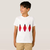 Art Deco Patroon 3 in rood T-shirt (Voorkant volledig)