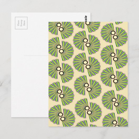 Art Deco-patroon Briefkaart (Voorkant / Achterkant)