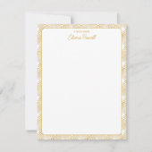 Art Deco Patroon Elegante Gatsby Custom Stationery Notitiekaartje (Voorkant)