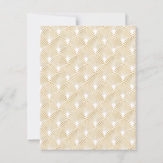 Art Deco Patroon Elegante Gatsby Custom Stationery Notitiekaartje (Achterkant)