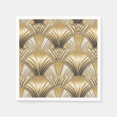 Art Deco patroon goud ivoor Servet (Voorkant)