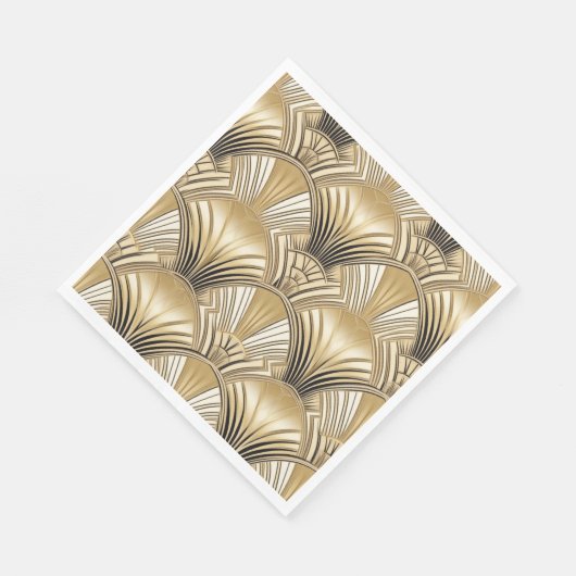Art Deco patroon goud ivoor Servet (Hoek)