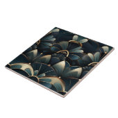 Art Deco patroon, gouden details, gevederde ontwer Tegeltje (Zijkant)