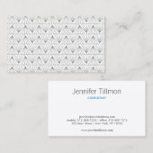 ART DECO PATROON in GRIJS Visitekaartje (Voorkant / Achterkant)