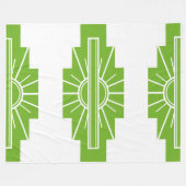 Art Deco-patroon in Limoen Fleece Deken (Voorkant (Horizontaal))