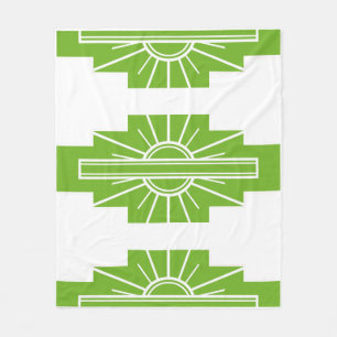 Art Deco-patroon in Limoen Fleece Deken
