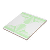 Art Deco Patroon in pastelgroen Tegeltje (Zijkant)