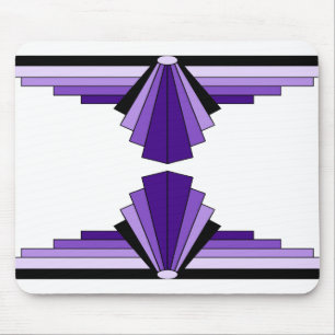 Art Deco Patroon in Purples Muismat