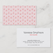 ART DECO PATROON in ROOD Visitekaartje (Voorkant / Achterkant)