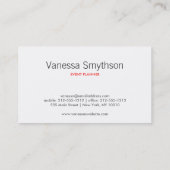 ART DECO PATROON in ROOD Visitekaartje (Achterkant)