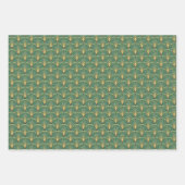 Art Deco Patroon Kerstmis Inpakpapier Vel (Voorkant 2)