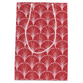 Art Deco Patroon Kerstmis Medium Cadeauzakje (Achterkant)