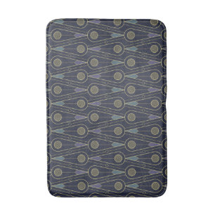 Art Deco-patroon met geometrische vormen in goud Badmat