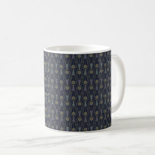 Art Deco-patroon met geometrische vormen in goud Koffiemok